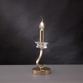 Nydia French Gold Crystal Table Lamps Diyas Armed Table Lamps